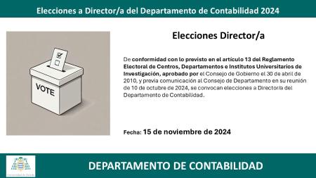 Imagen Elecciones a Director/a del Departamento de Contabilidad 2024