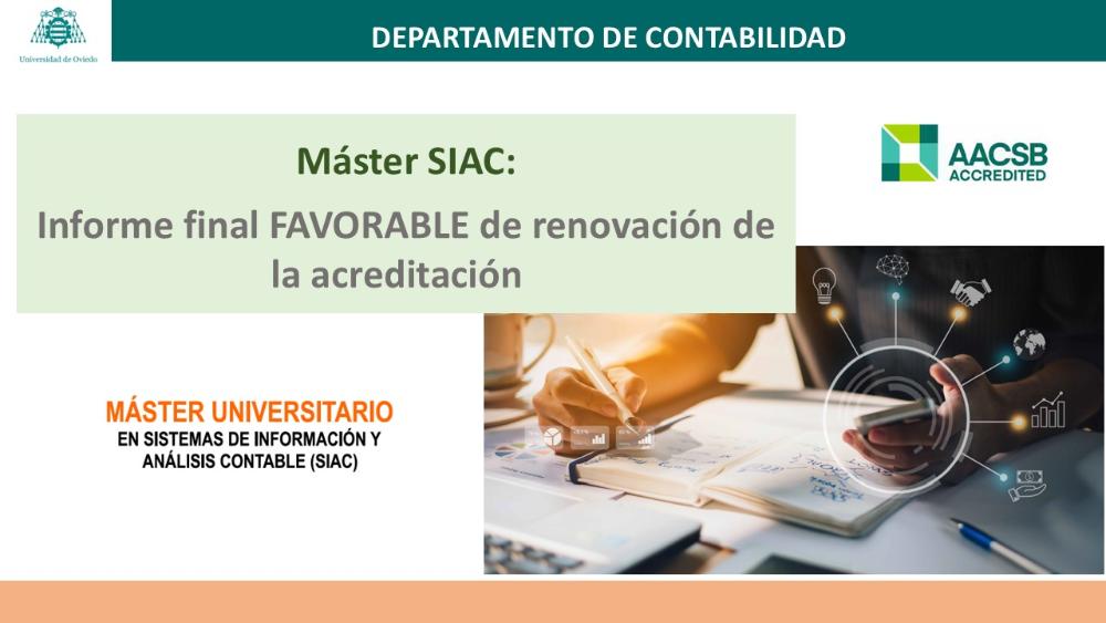 Imagen MASTER SIAC - INFORME FAVORABLE ACREDITACIÓN